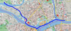 Рафтинг на Неве, 1–2 июня 2009 года; схема прогулки