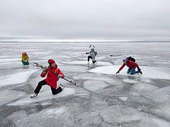 Группа на перемороженных льдинах Группа на перемороженных льдинах